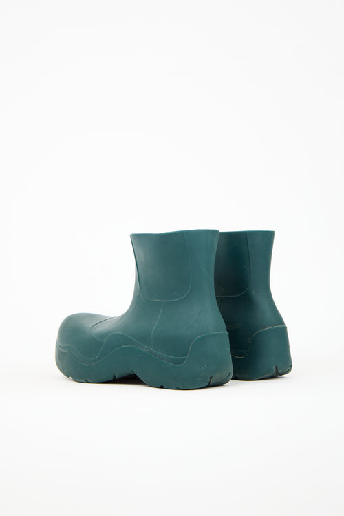 Bottega Veneta Dark Green Rubber Puddle Ankle Boot