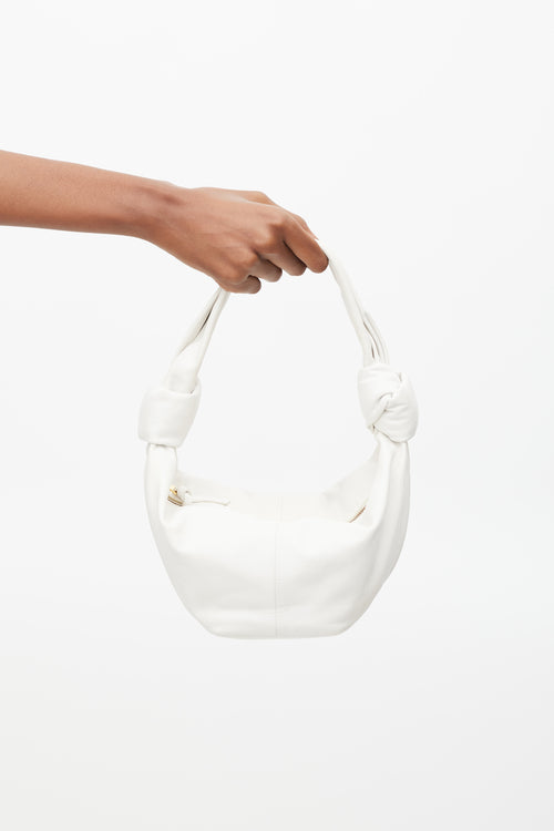 Bottega Veneta White Leather Double Knot Bag