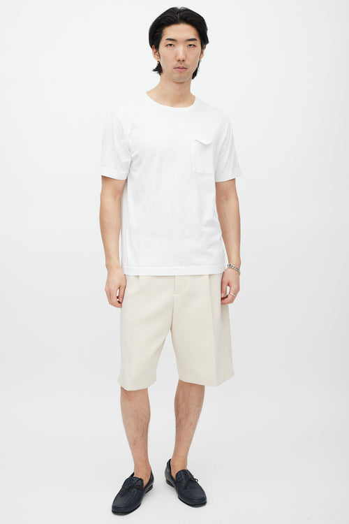 Bottega Veneta White Triangular Pocket T-Shirt