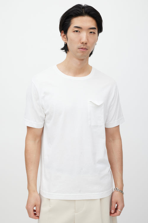 Bottega Veneta White Triangular Pocket T-Shirt