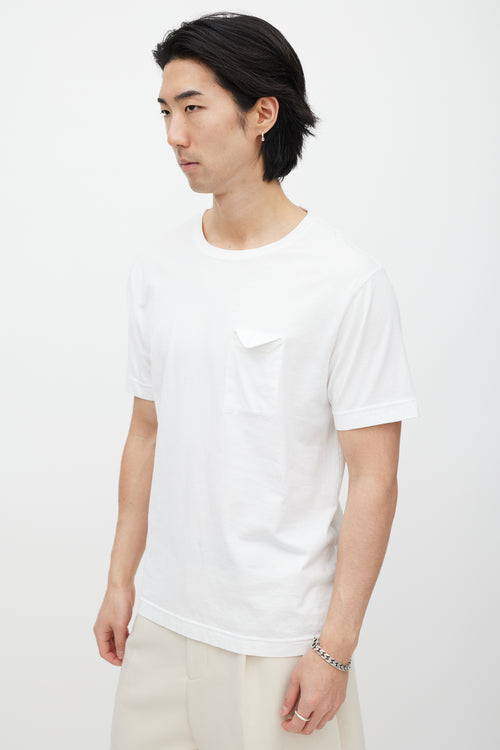 Bottega Veneta White Triangular Pocket T-Shirt