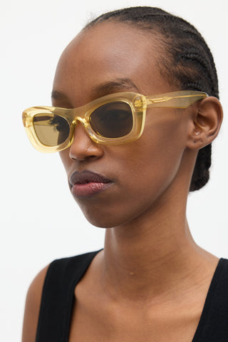 Bottega Veneta Yellow BV1088S Tapered Sunglasses