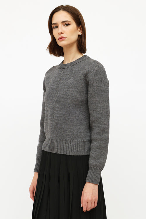 Bottega Veneta Grey Wool Crewneck Sweater