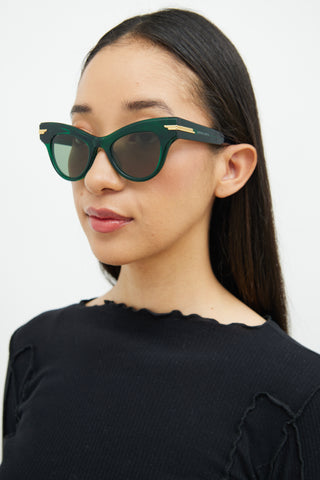 Bottega Veneta Green BV1004S Sunglasses