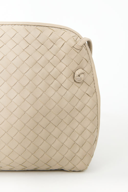 Bottega Veneta Beige Intrecciato Nodini Crossbody Bag