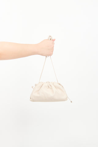 Bottega Veneta Beige Leather Mini Pouch Bag