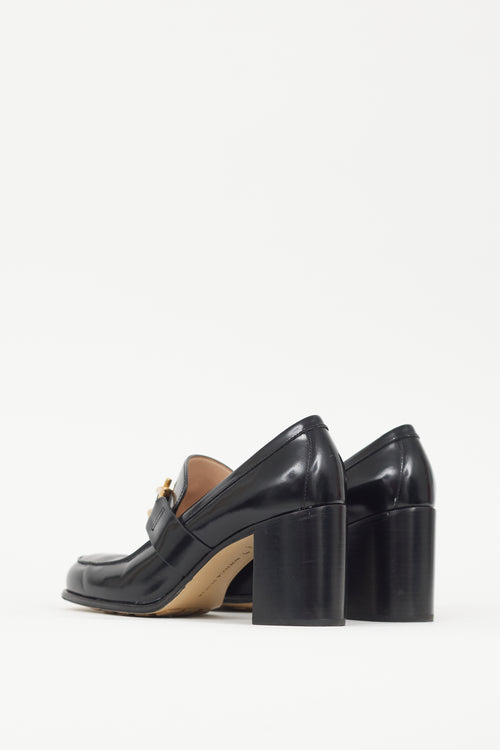 Bottega Veneta Black 
Gold Patent Leather Monsieur Loafer