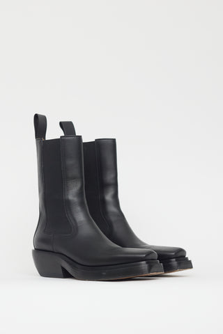 Bottega Veneta Black Leather The Lean Chelsea Boot