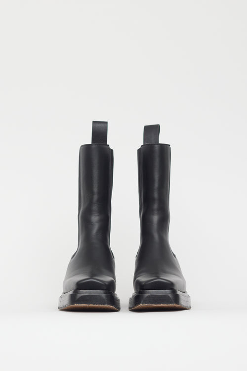 Bottega Veneta Black Leather The Lean Chelsea Boot