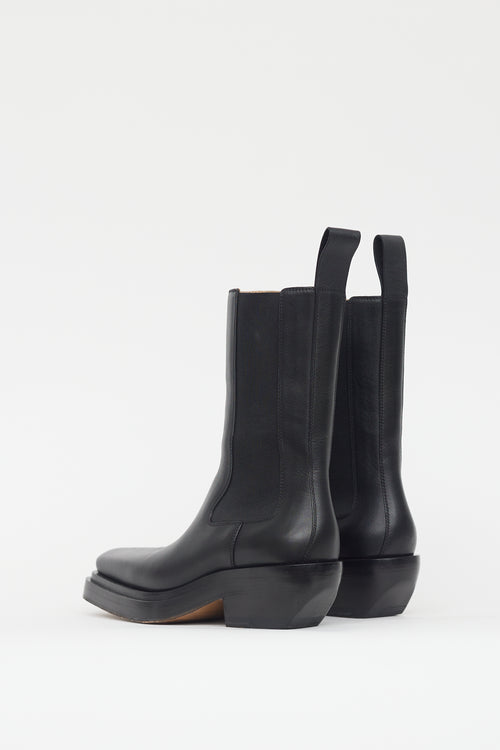 Bottega Veneta Black Leather The Lean Chelsea Boot