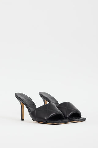 Bottega Veneta Black Leather The Rubber Lido Mule