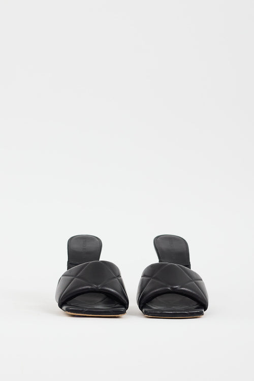 Bottega Veneta Black Leather The Rubber Lido Mule