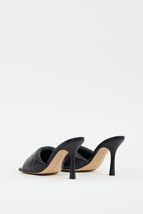 Bottega Veneta Black Leather The Rubber Lido Mule