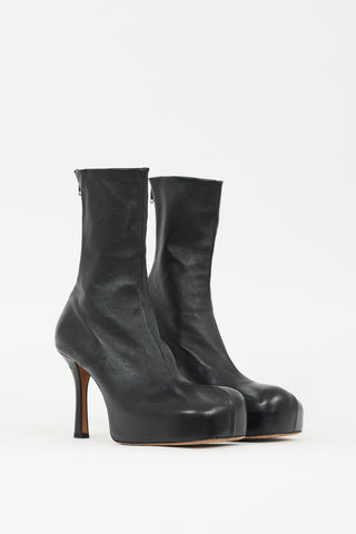 Bottega Veneta Black Leather The Bold Boot