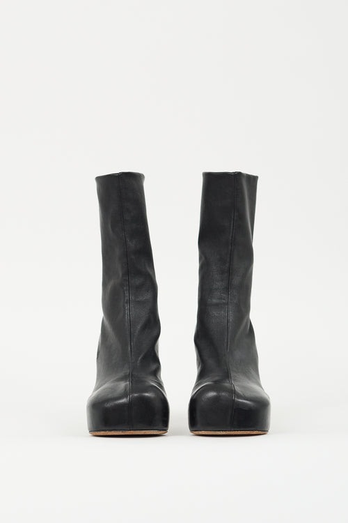 Bottega Veneta Black Leather The Bold Boot