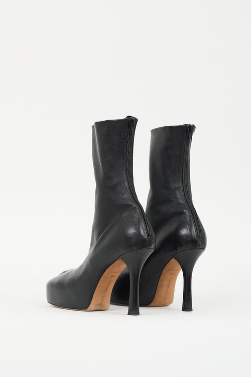 Bottega Veneta Black Leather The Bold Boot