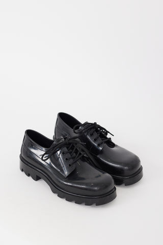 Bottega Veneta Black Rubber Stride Derby