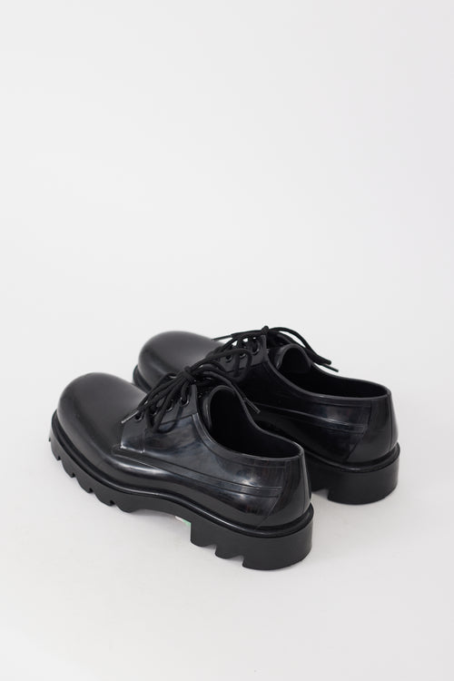 Bottega Veneta Black Rubber Stride Derby