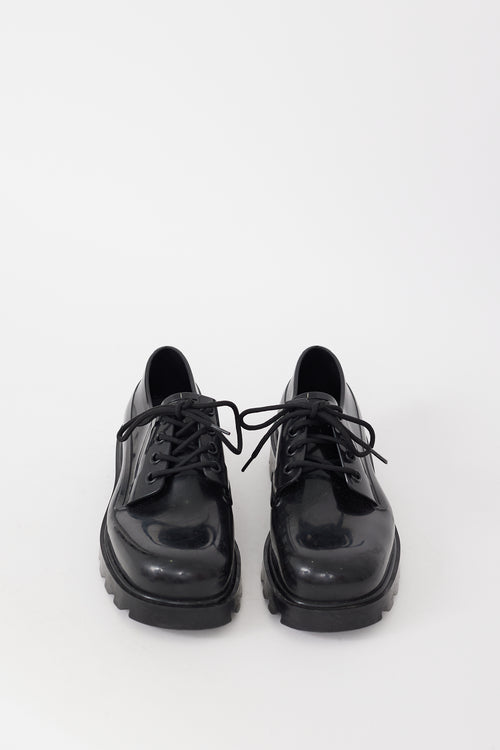 Bottega Veneta Black Rubber Stride Derby