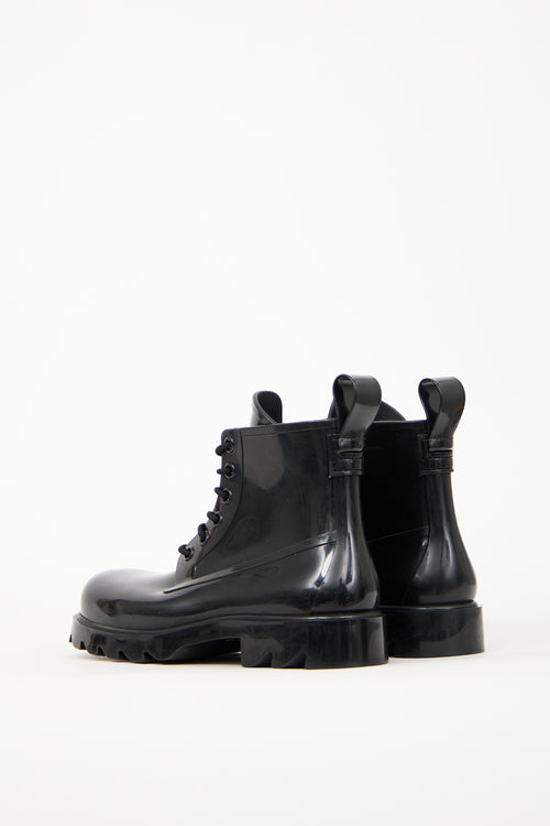 Bottega Veneta Black Rubber Stride Ankle Boot