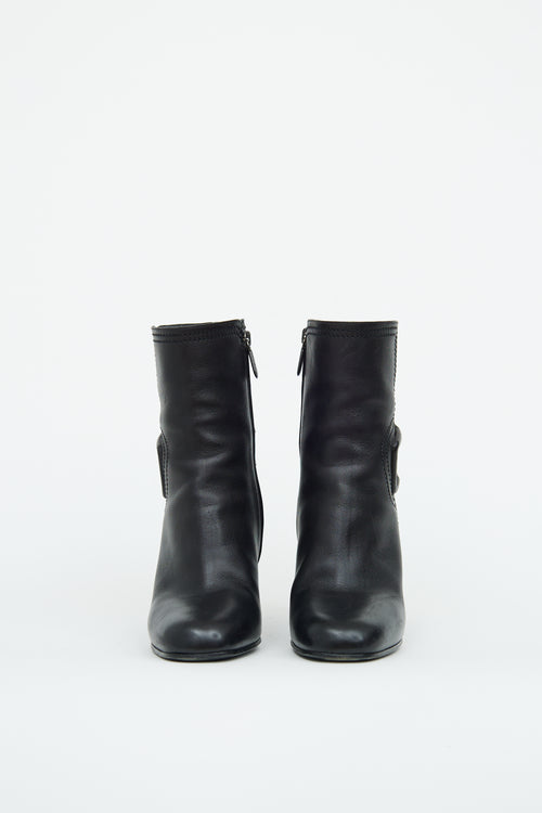 Bottega Veneta Black Buckle Ankle Boot