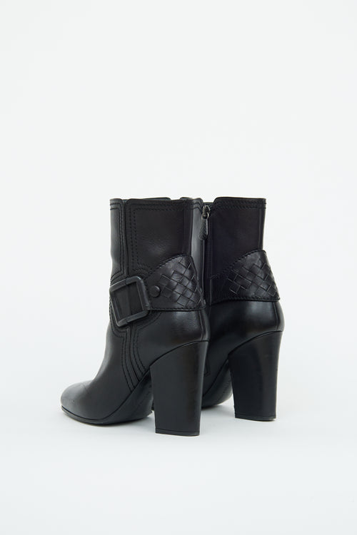 Bottega Veneta Black Buckle Ankle Boot