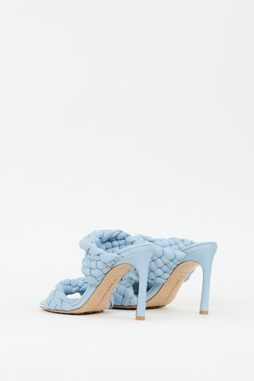 Bottega Veneta Blue Leather BV Curve Heel