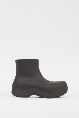 Bottega Veneta Brown Rubber Puddle Ankle Boot