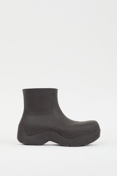 Bottega Veneta Brown Rubber Puddle Ankle Boot