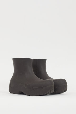 Bottega Veneta Brown Rubber Puddle Ankle Boot