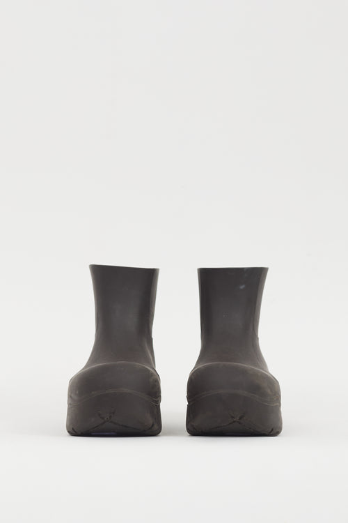 Bottega Veneta Brown Rubber Puddle Ankle Boot