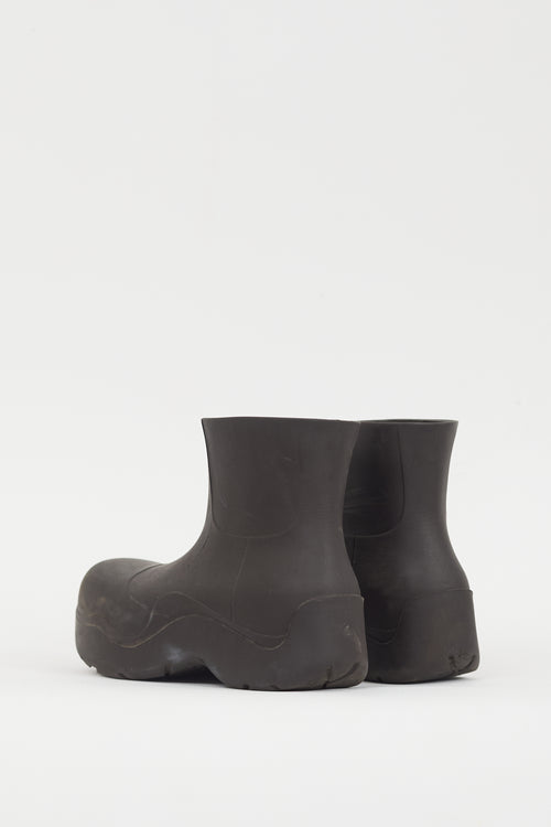 Bottega Veneta Brown Rubber Puddle Ankle Boot