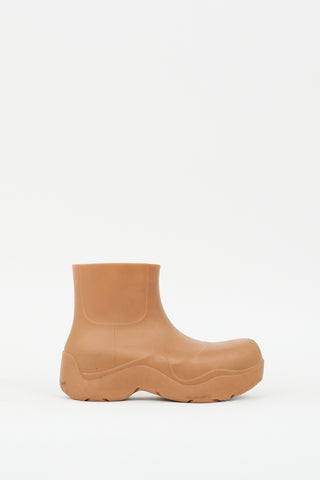 Bottega Veneta Brown Rubber Puddle Ankle Boot