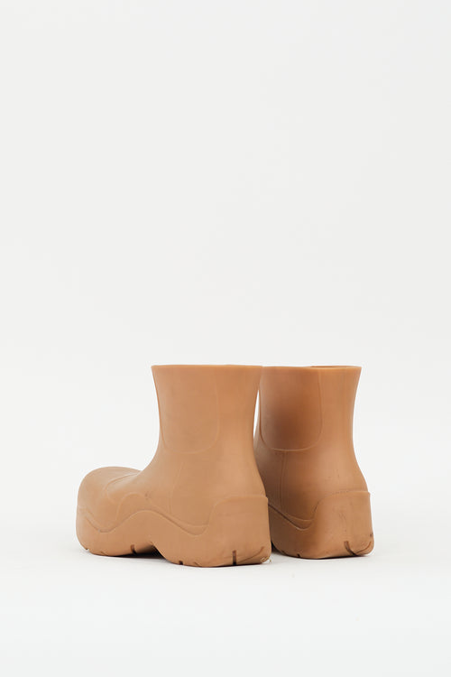 Bottega Veneta Brown Rubber Puddle Ankle Boot