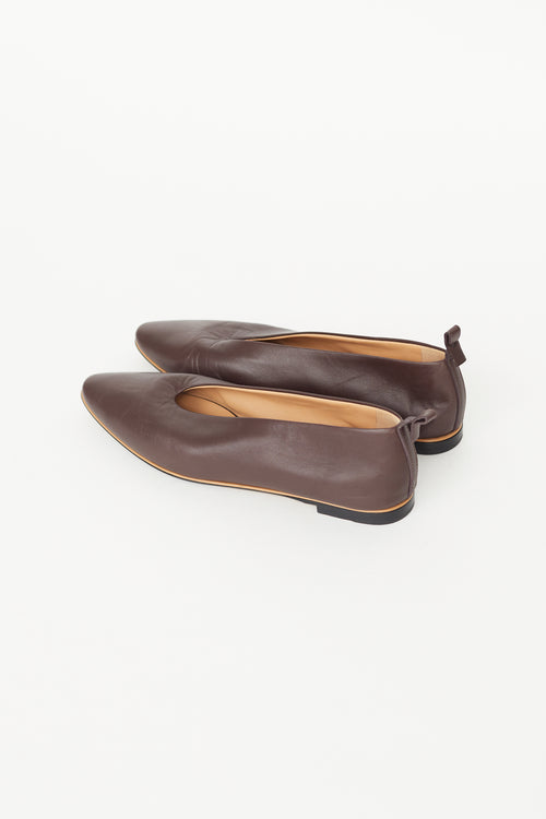 Bottega Veneta Brown Leather Ballet Flat