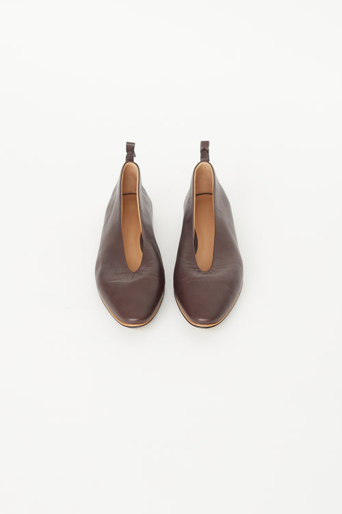 Bottega Veneta Brown Leather Ballet Flat