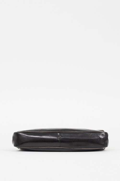 Bottega Veneta Vintage Dark Brown Patent Clutch