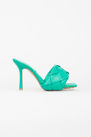 Bottega Veneta Green Padded Lido Mule