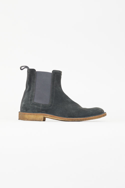 Bottega Veneta Grey Suede Chelsea Boot