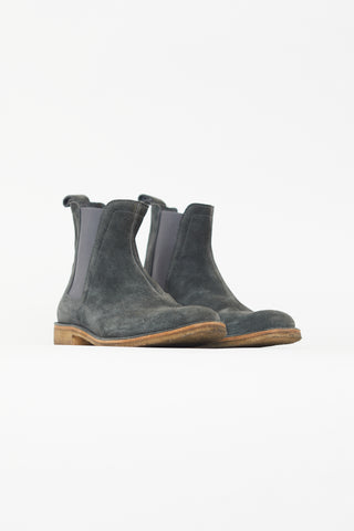 Bottega Veneta Grey Suede Chelsea Boot