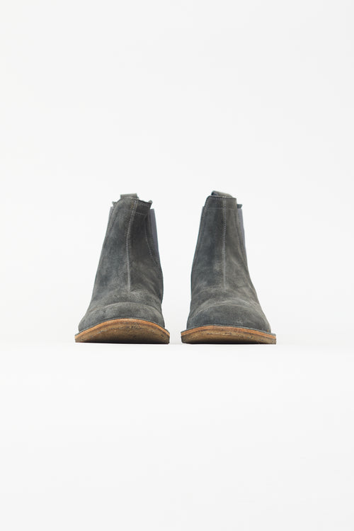 Bottega Veneta Grey Suede Chelsea Boot