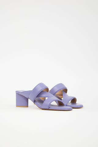 Bottega Veneta Leather Band Heeled Sandal