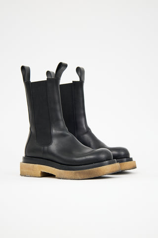 Bottega Veneta Leather Lug Chelsea Boot