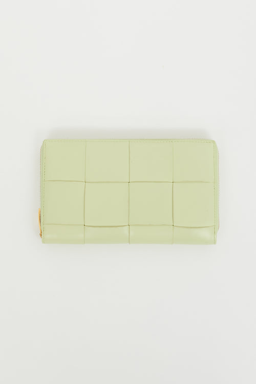 Bottega Veneta Pale Green Cassette Wallet