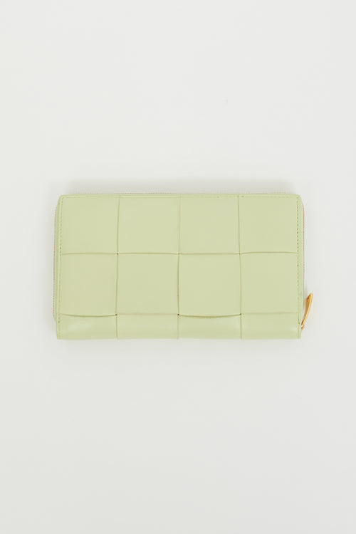 Bottega Veneta Pale Green Cassette Wallet