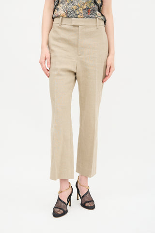 Bottega Veneta SS 2021 Linen High Waist Trouser