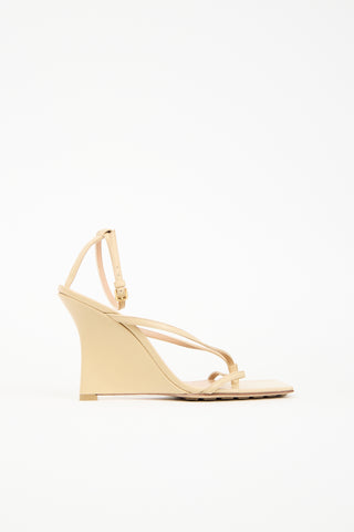 Bottega Veneta Leather Lounge Wedge Sandal