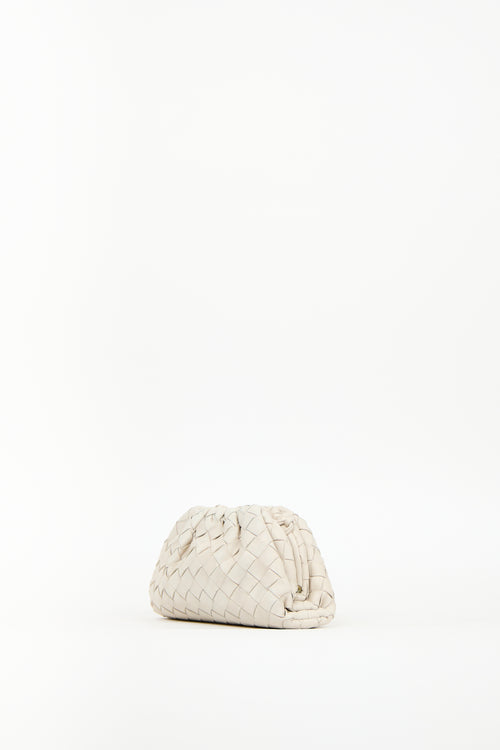 Bottega Veneta Beige Intrecciato Mini Pouch Bag