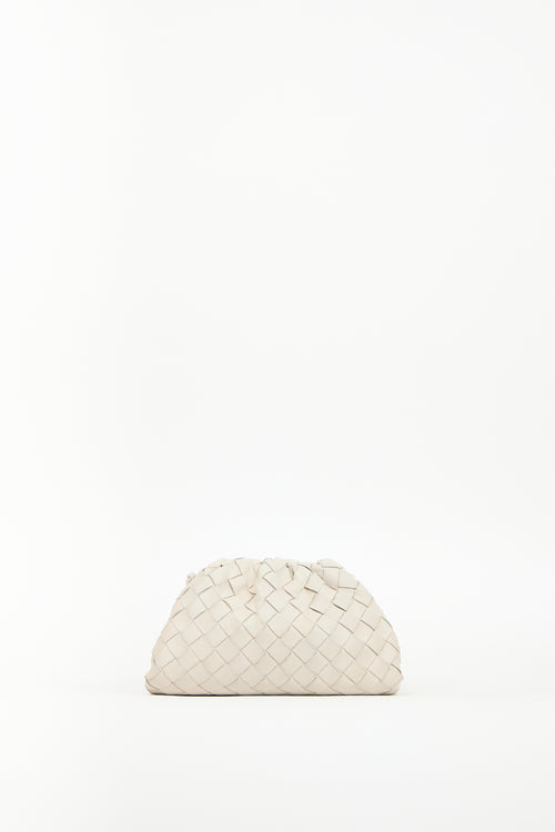 Bottega Veneta Beige Intrecciato Mini Pouch Bag