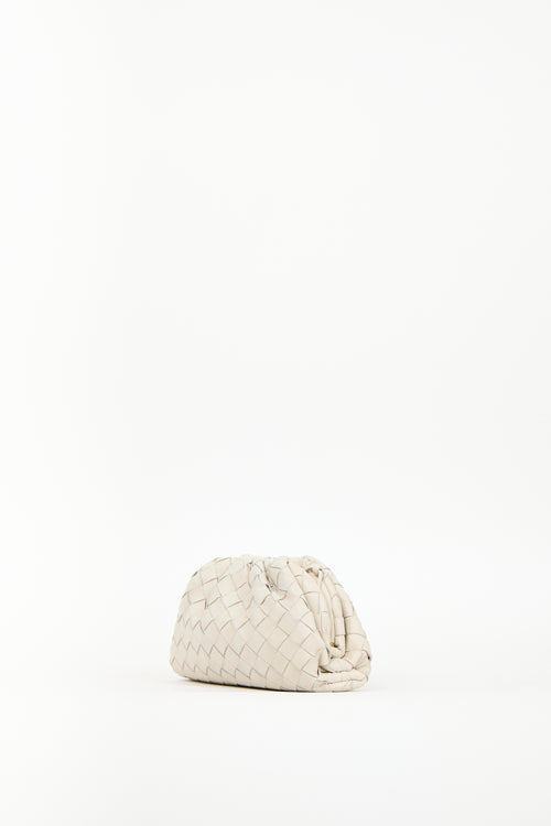 Bottega Veneta Beige Intrecciato Mini Pouch Bag